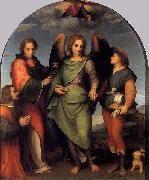 Andrea del Sarto Tobias and the Angel with St Leonard and Donor Sweden oil painting artist